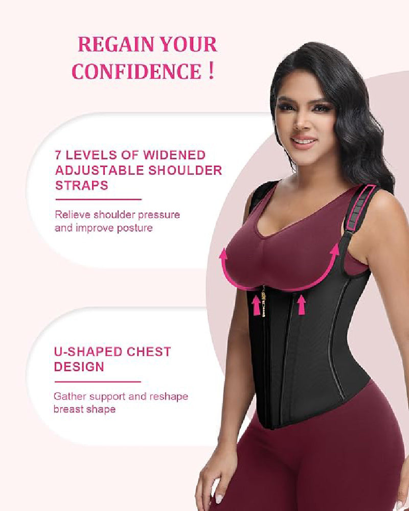 SKYNN® Waist Trainer for Women Body Shaper Corset Vest Tank Top with Steel Bones