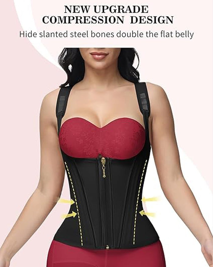 SKYNN® Waist Trainer for Women Body Shaper Corset Vest Tank Top with Steel Bones