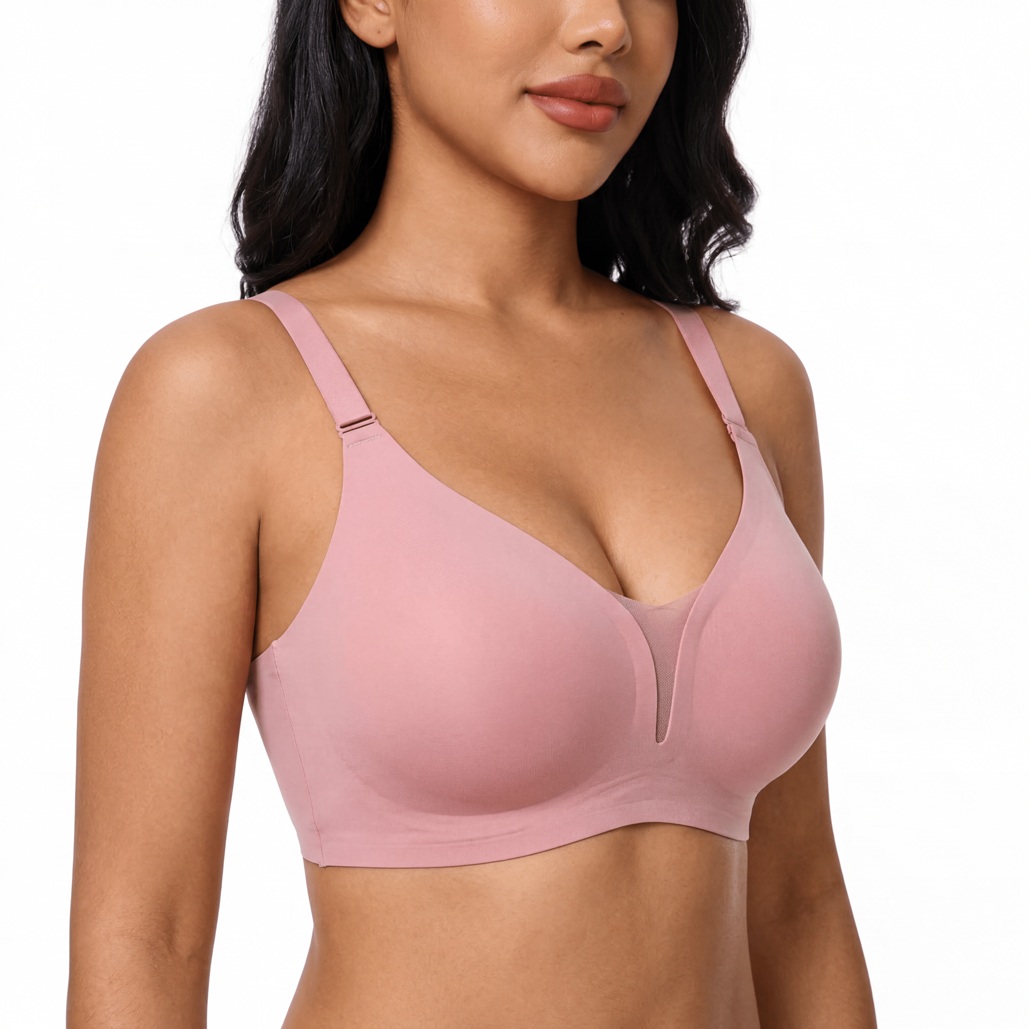 V-Neck Mesh Detail Bra