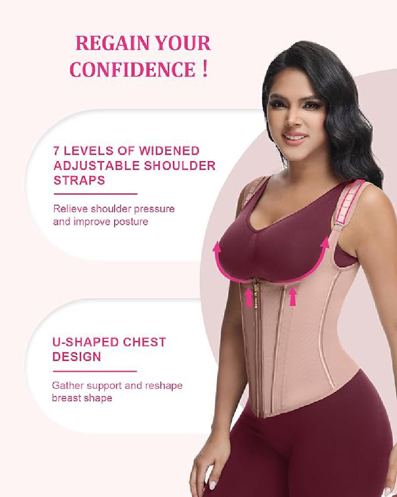 SKYNN® Waist Trainer for Women Body Shaper Corset Vest Tank Top with Steel Bones