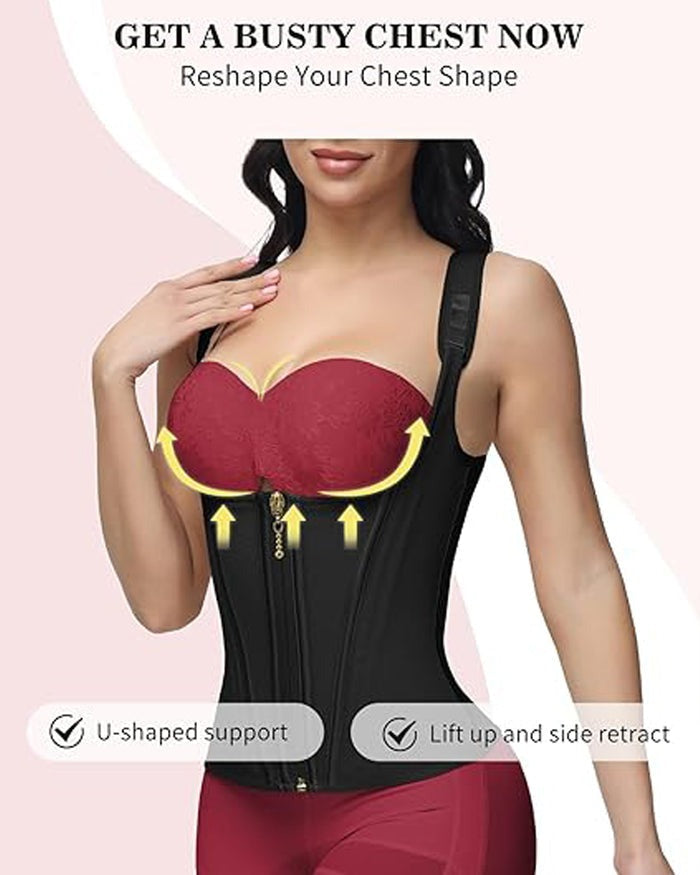 SKYNN® Waist Trainer for Women Body Shaper Corset Vest Tank Top with Steel Bones