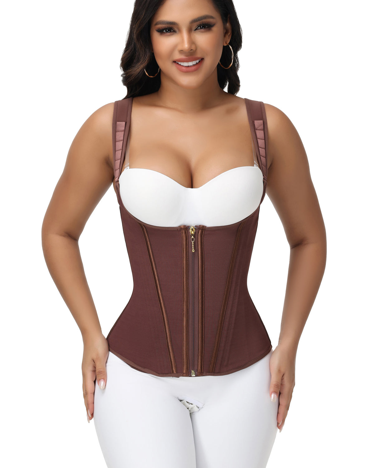 SKYNN® Waist Trainer for Women Body Shaper Corset Vest Tank Top with Steel Bones