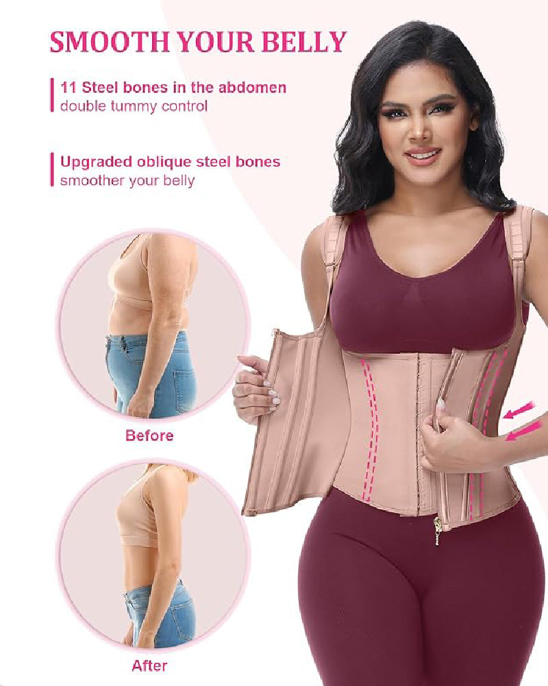 SKYNN® Waist Trainer for Women Body Shaper Corset Vest Tank Top with Steel Bones