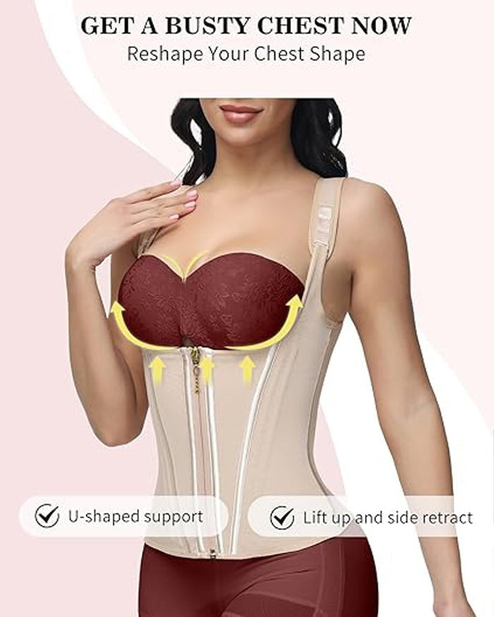 SKYNN® Waist Trainer for Women Body Shaper Corset Vest Tank Top with Steel Bones