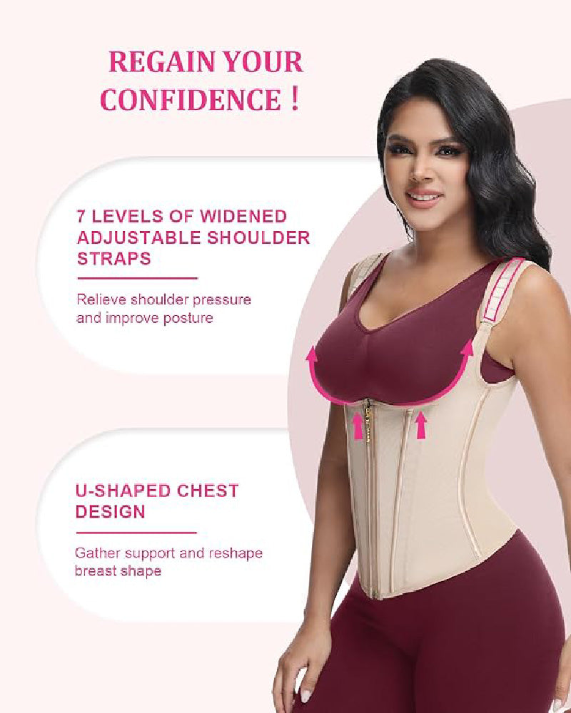 SKYNN® Waist Trainer for Women Body Shaper Corset Vest Tank Top with Steel Bones