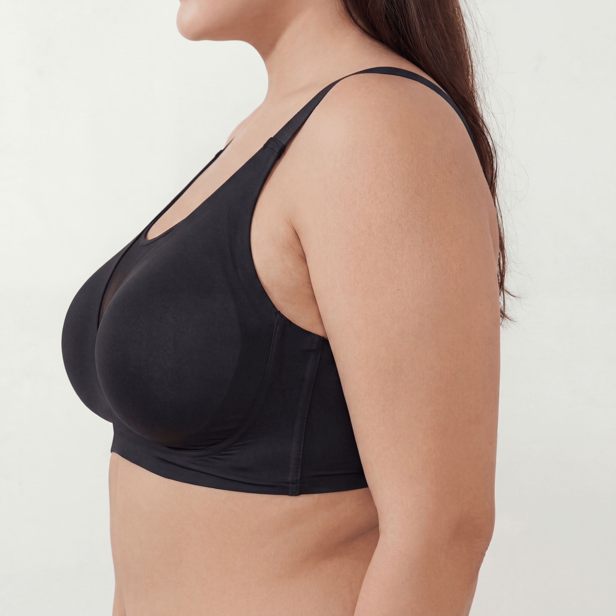Deep V Mesh Full Coverage Bra