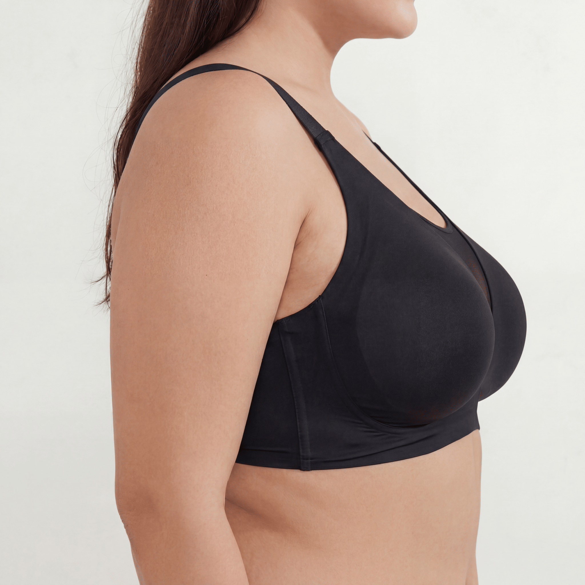 Deep V Mesh Full Coverage Bra