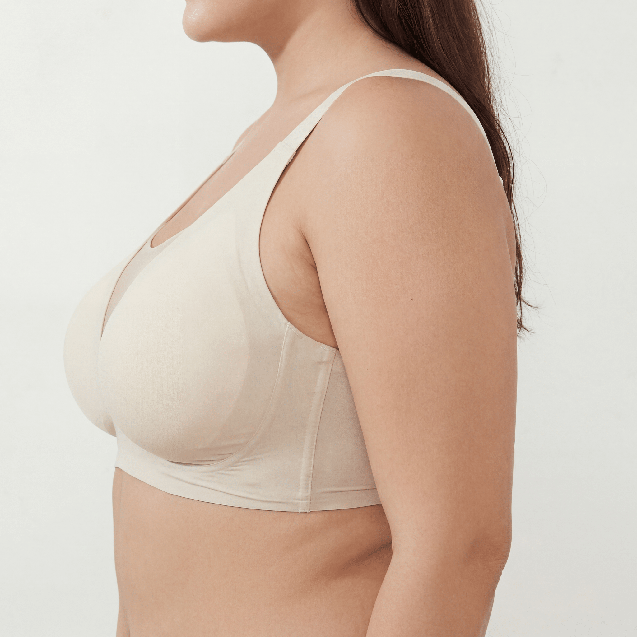 Deep V Mesh Full Coverage Bra