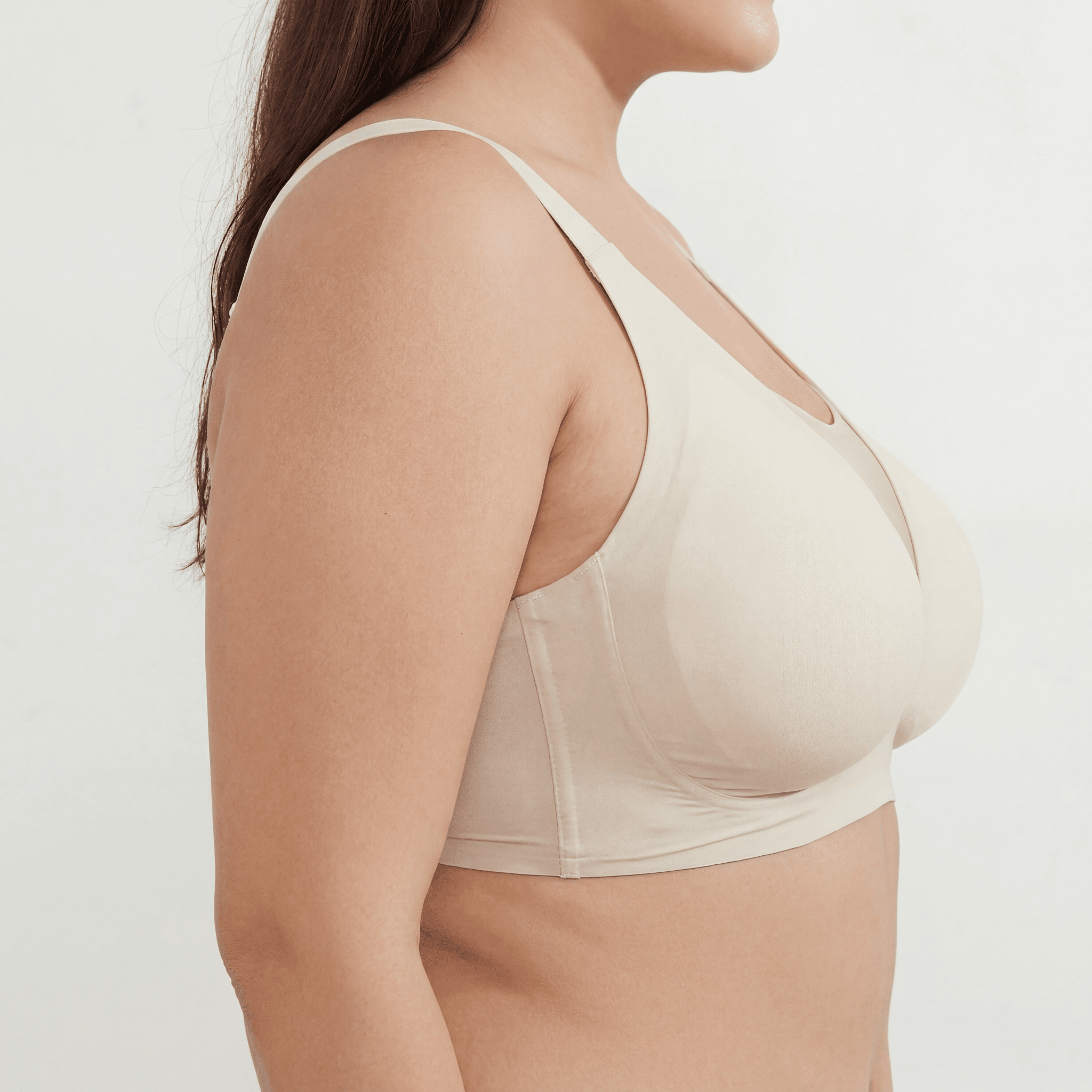 Deep V Mesh Full Coverage Bra