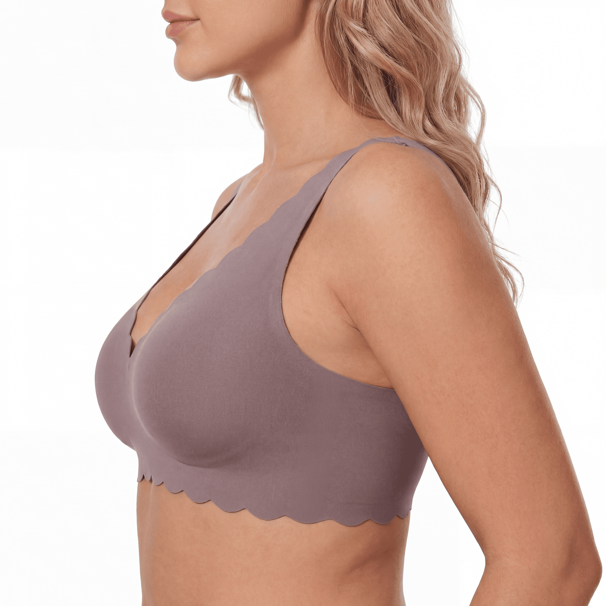 Scalloped Edge Plunge Bra