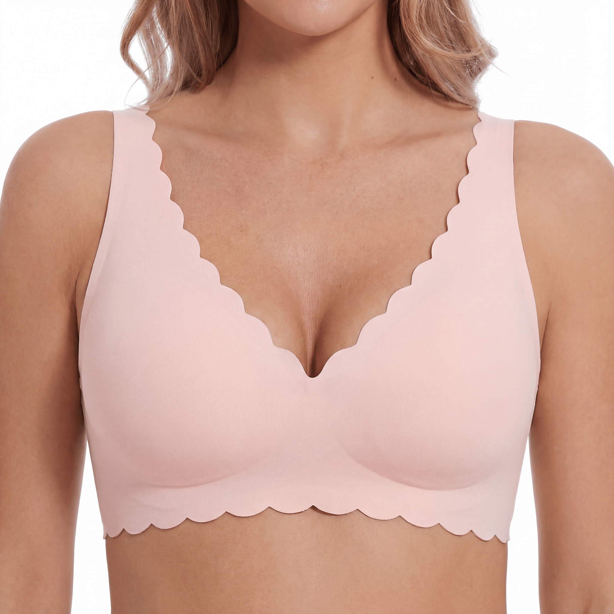 Scalloped Edge Plunge Bra