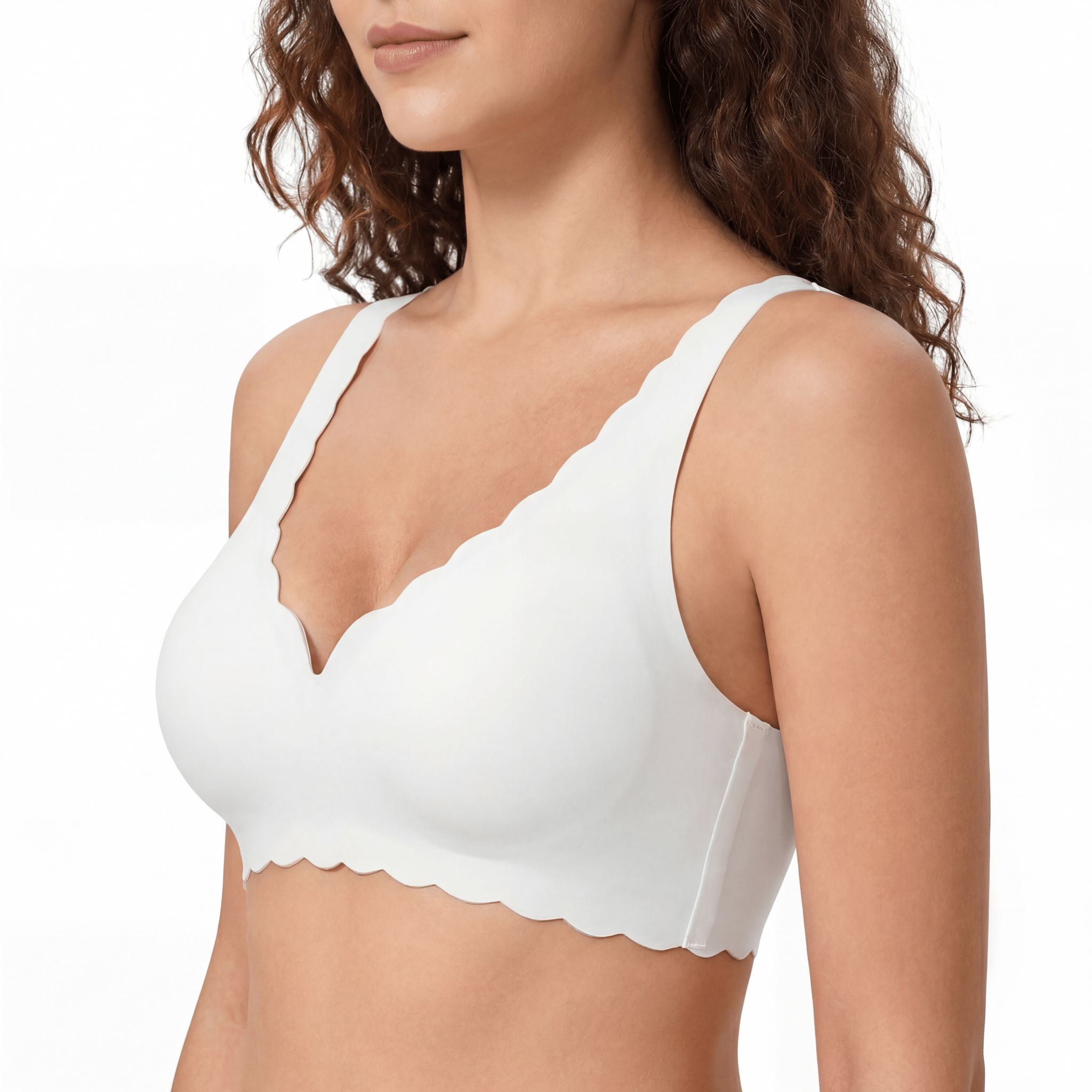 Scalloped Edge Plunge Bra