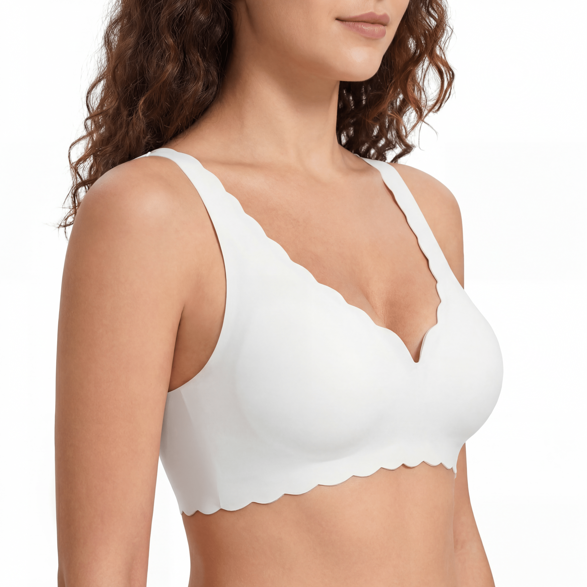 Scalloped Edge Plunge Bra