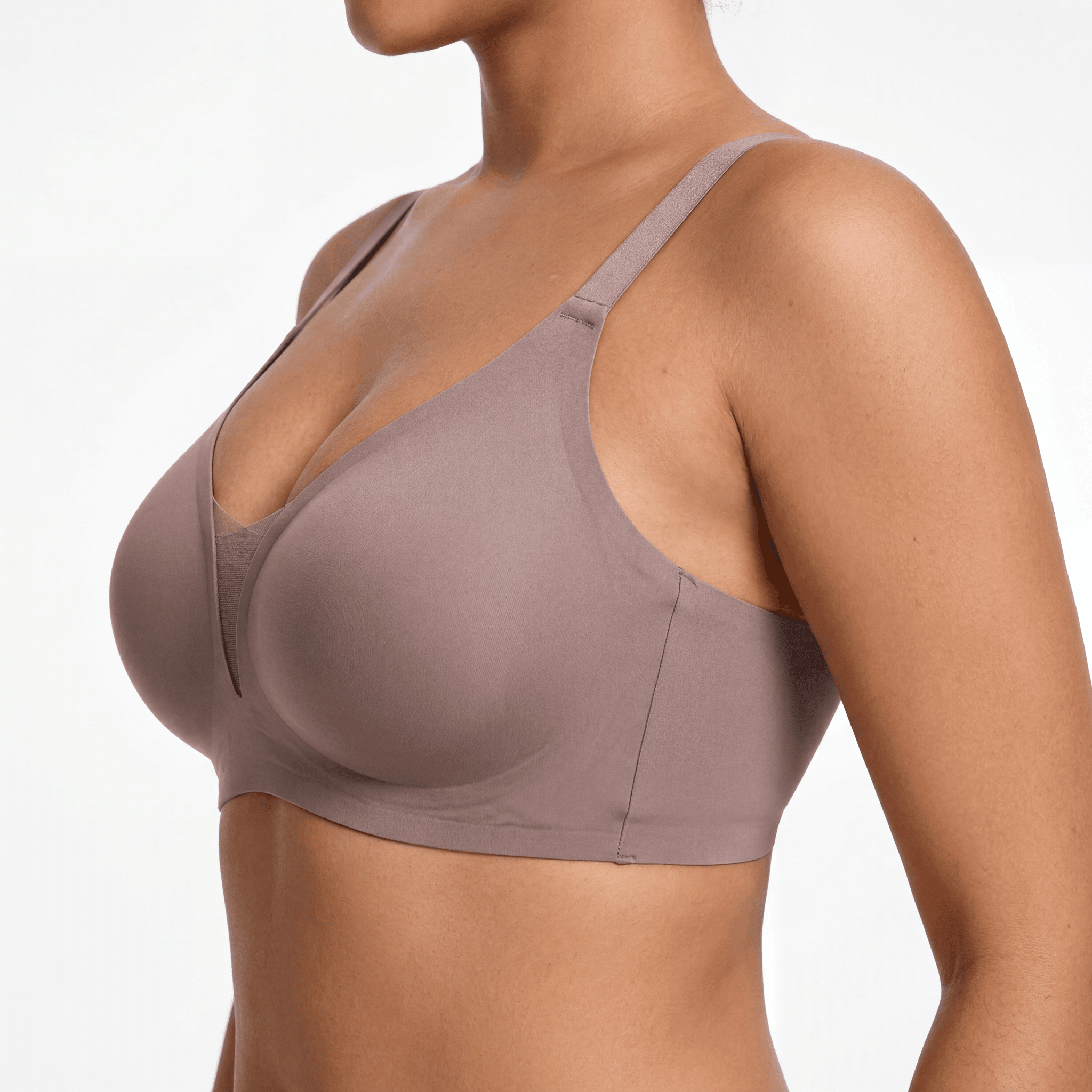 V-Neck Mesh Detail Bra