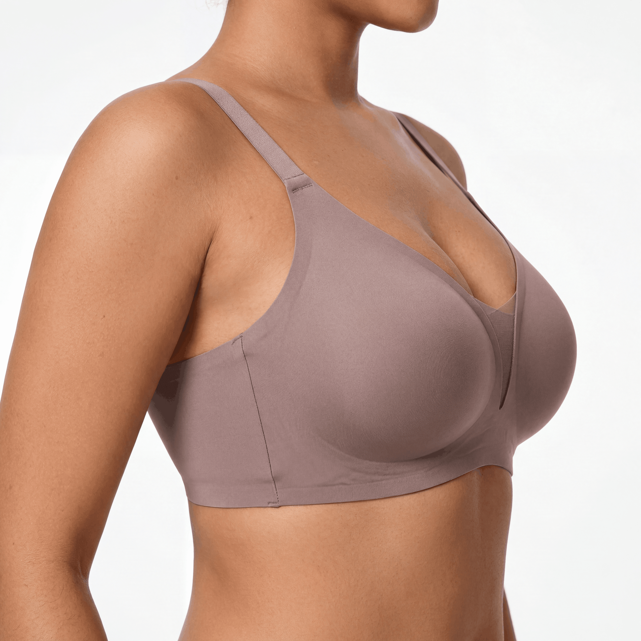 V-Neck Mesh Detail Bra