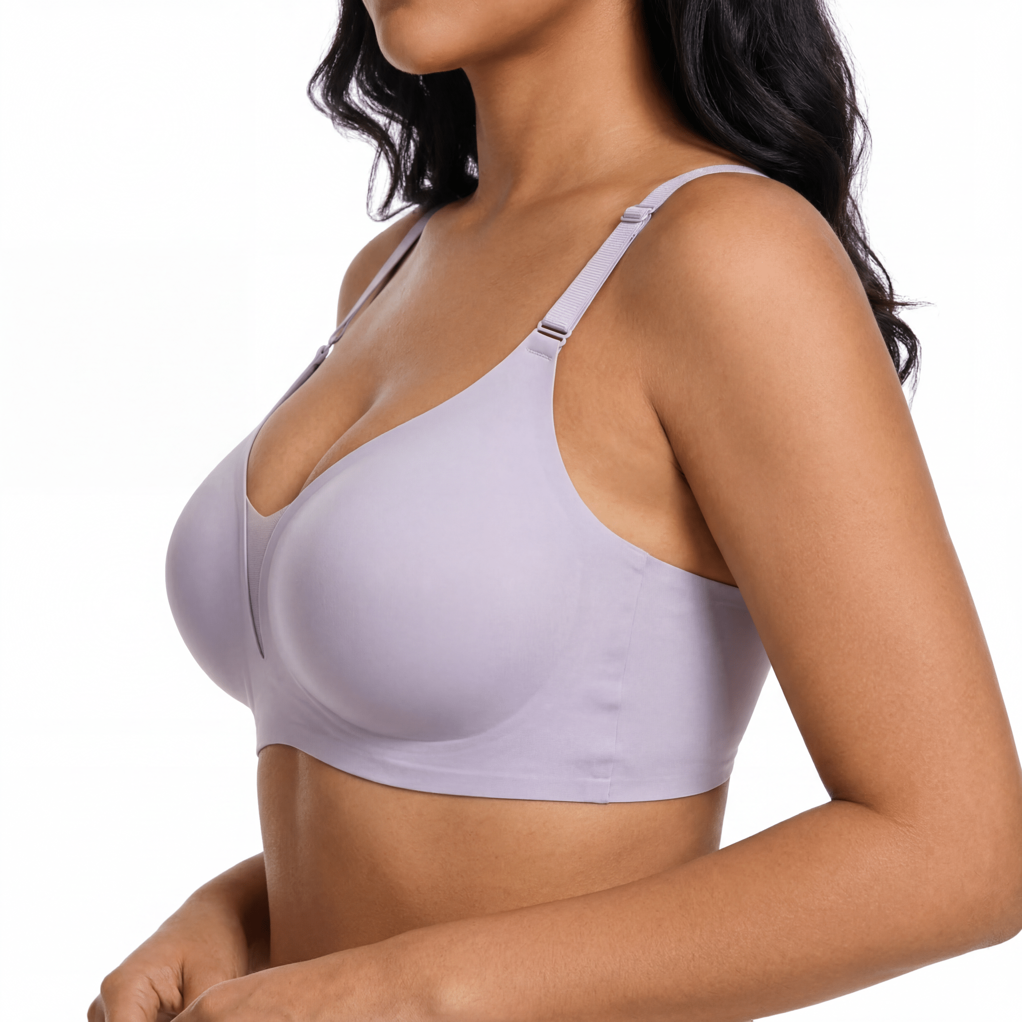 V-Neck Mesh Detail Bra