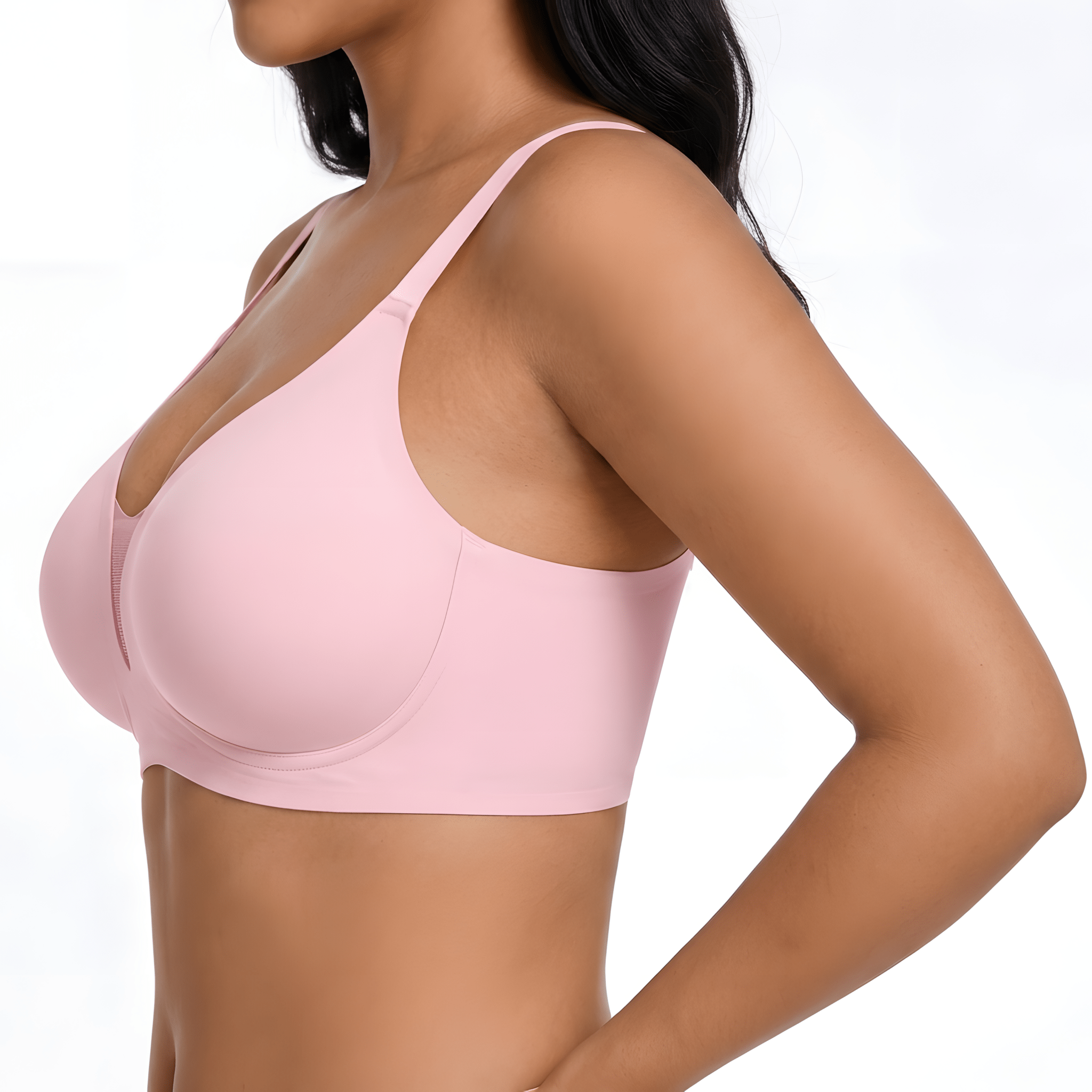V-Neck Mesh Detail Bra