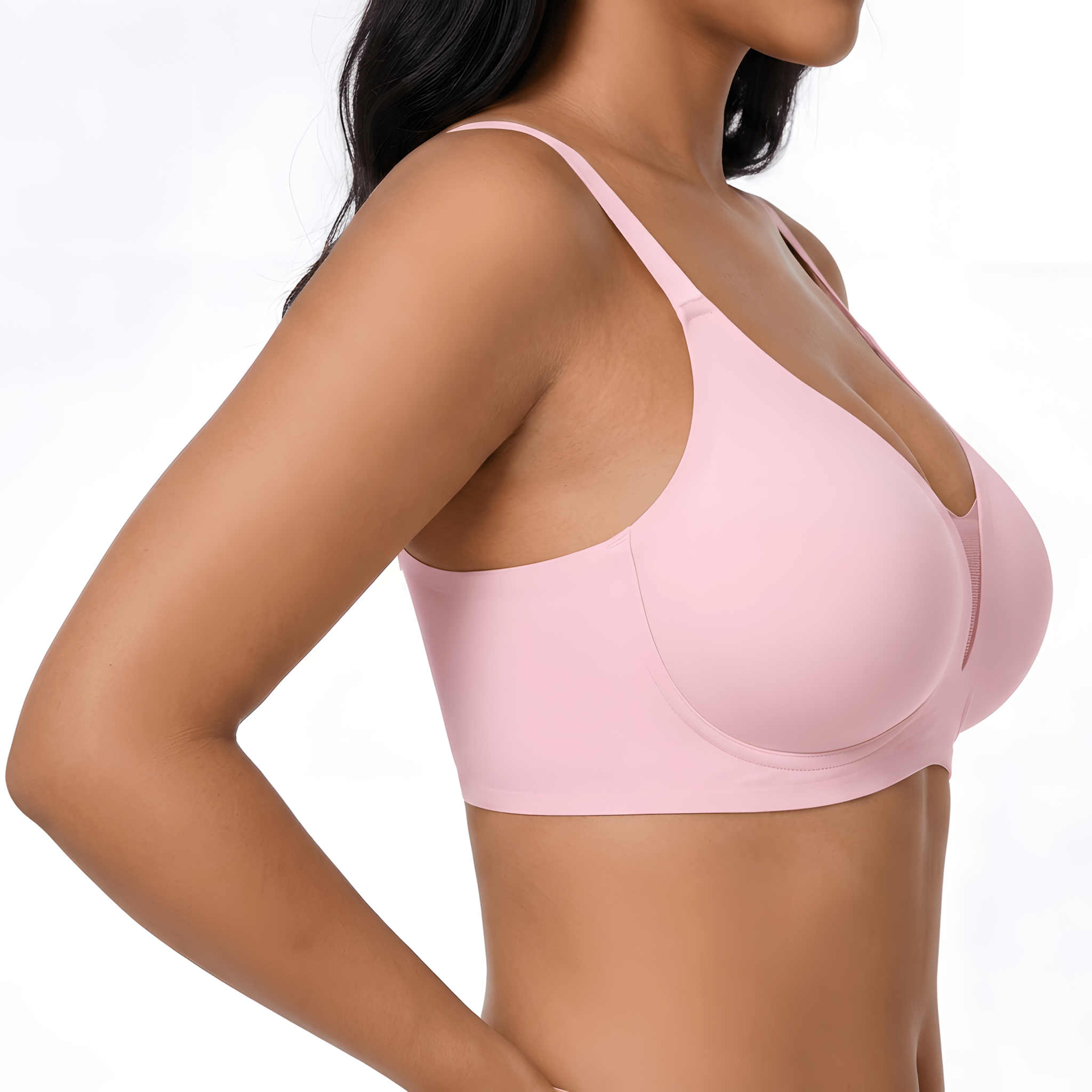V-Neck Mesh Detail Bra