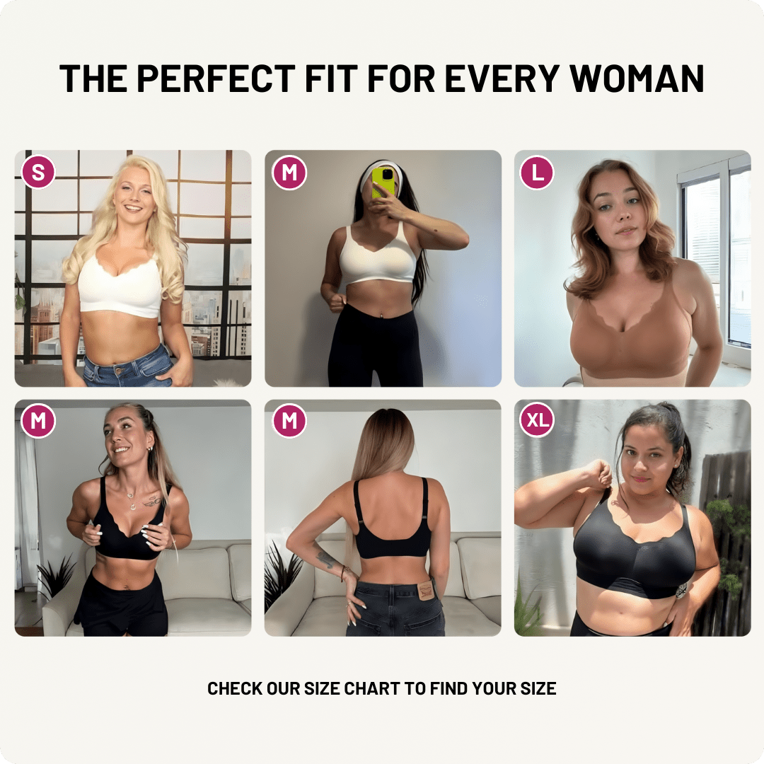 Wireless Scalloped Neckline Push Up Bra
